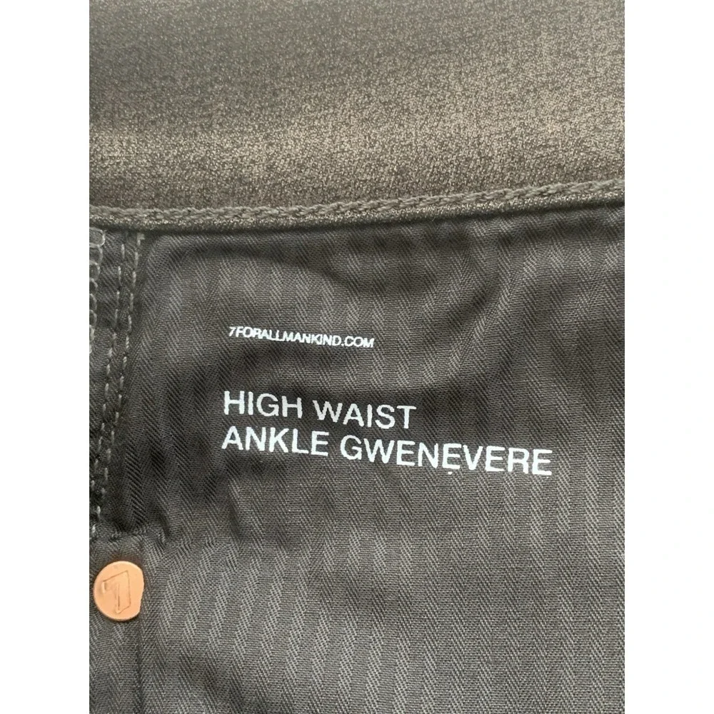 NWT 7 For All Mankind Women's Highwaist Ankle Gwenevere Jean Black 32 x 26